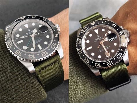 rolex green nato|Rolex on NATO strap.